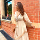 'FLORENCE' BOHEMIAN STYLE TASSEL AND BEADED BODICE FRILL HEM MAXI DRESS