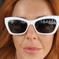 'AUDREY' VINTAGE INSPIRED CATS EYE SUNGLASSES IN ICE WHITE