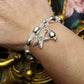 'LOVE IS...' STRETCH BRACELET WITH PRETTY HEART AND BEAD DETAIL