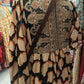'WEEKENDER' FESTIVAL PRINT BALLOON SLEEVE DRESS WITH CONTRASTING PATTERN BODICE (BLACK, ORANGE, CREAM)