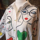 'WOMEN OF THE WORLD' CLASSY GIRLS OVERSIZED RETRO PRINT SHIRT
