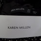 Karen Millen Size 14 Ditsy Dotty Print Crochet Neck Flippy Sheered Waist Tea Dress