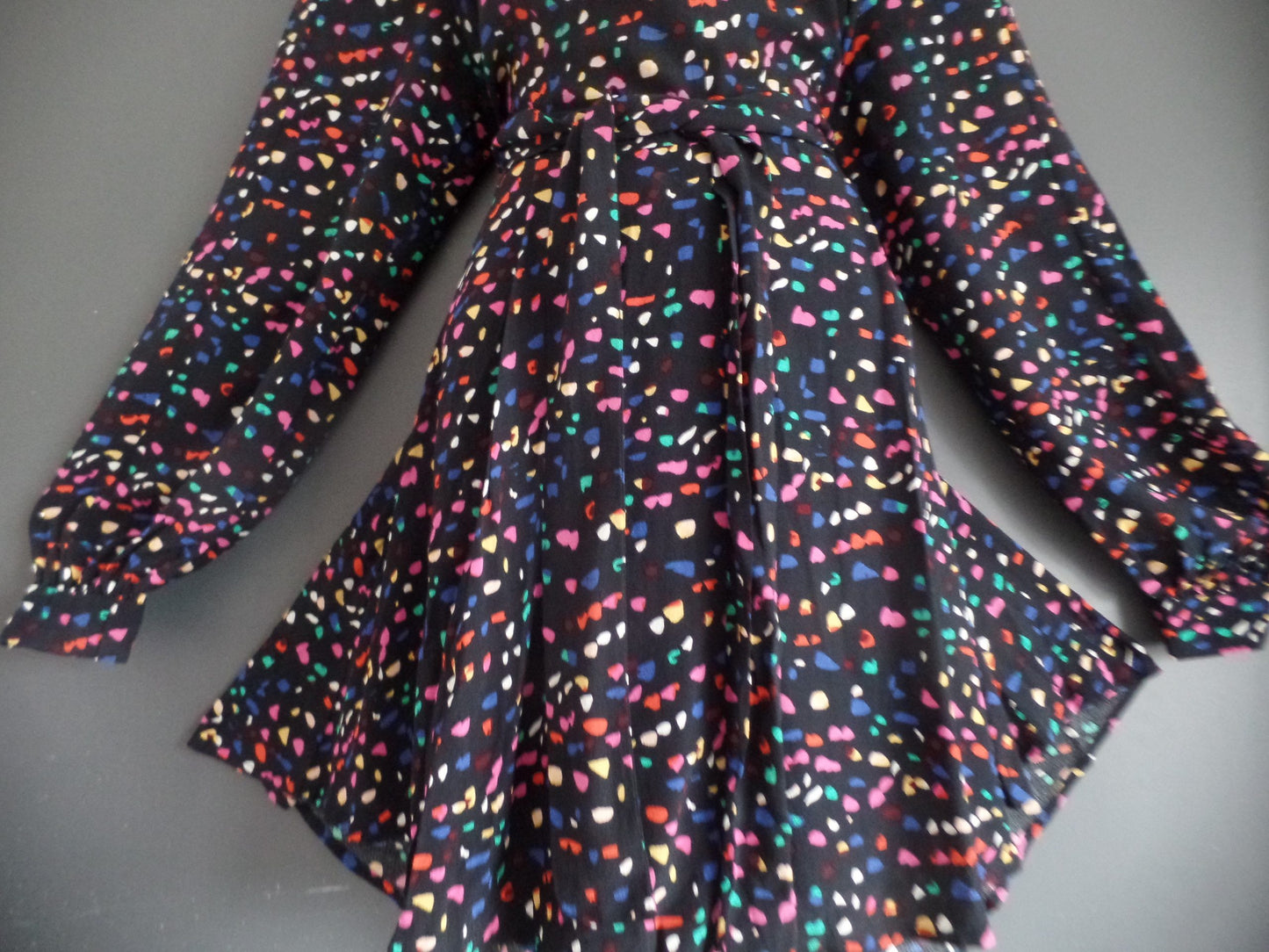 Whistles Size 14 Cheerful Rainbow Colours Fiesta Print Flippy Dress RRP £195!