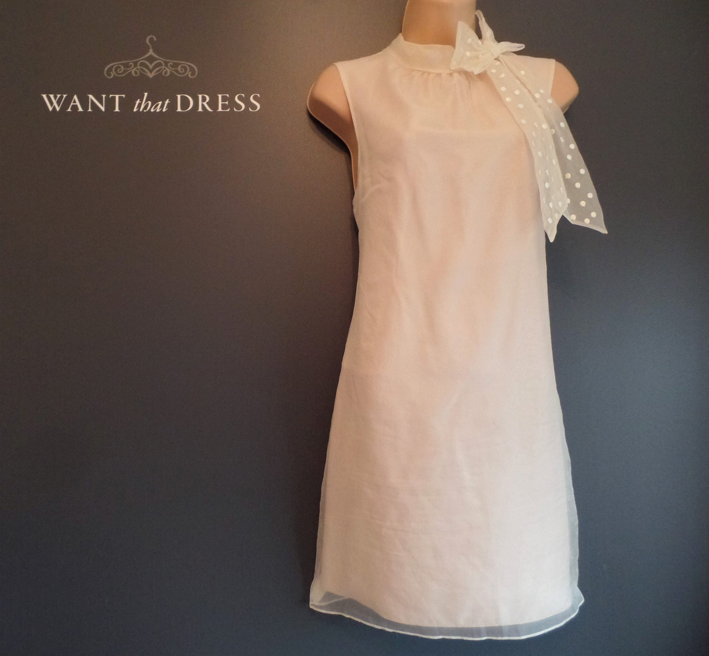 Ted Baker Size 8 beautiful Nude Pink Luxurious Organza Silk Pussycat Bow Dress