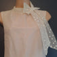 Ted Baker Size 8 beautiful Nude Pink Luxurious Organza Silk Pussycat Bow Dress