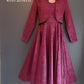 Laura Ashley Size 10 Genuine Vintage Mulberry Floral Sweetheart Dress and Jacket