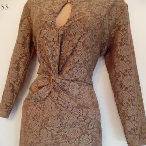 Reiss Size L (14-16) Glorious 'Clemence'  Clover Lace Twist Front Dress