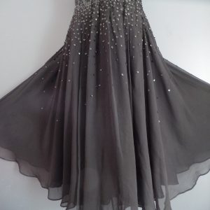 Monsoon Size 18 Luxurious Black Silk Delicately Sequinned 50's Style Dress RRP £140!