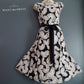 Phase Eight Size 16 Glorious Nude & Black Tapework Tulle Hem 50's Style Dress RRP £150!