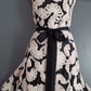 Phase Eight Size 16 Glorious Nude & Black Tapework Tulle Hem 50's Style Dress RRP £150!