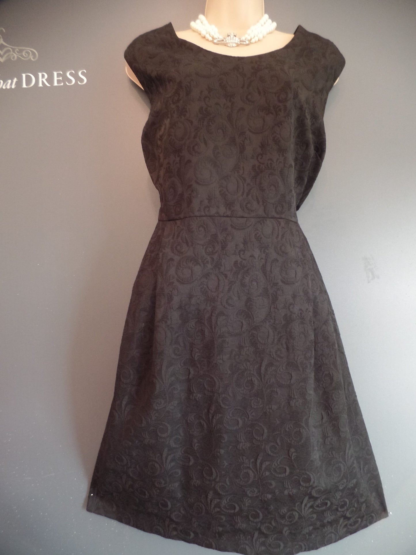 Monsoon Size 20 Timeless & Classic Brocade LBD (Little Black Dress) RRP 59!