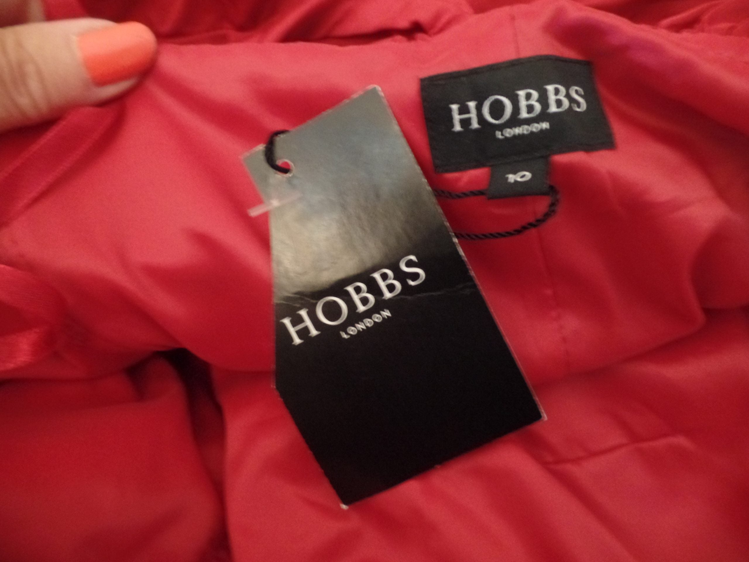 Hobbs Size 10 Stunning! Festive Red Taffeta Hollywood Starlet