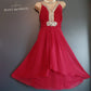 Monsoon Size 12 Beautiful Berry Chiffon Richly Beaded Sumptuous Swishy Hem Dress RRP £160!