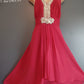 Monsoon Size 12 Beautiful Berry Chiffon Richly Beaded Sumptuous Swishy Hem Dress RRP £160!