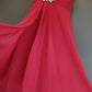 Monsoon Size 12 Beautiful Berry Chiffon Richly Beaded Sumptuous Swishy Hem Dress RRP £160!