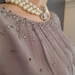 Boden Size 14 Ice Grey Delicately Sequinned Chiffon Bodice Occasion Dress