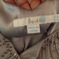 Boden Size 14 Ice Grey Delicately Sequinned Chiffon Bodice Occasion Dress