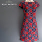 Monsoon Size 12 Adorable Festive Red and Navy Brocade Deco Poppy Dress