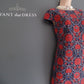 Monsoon Size 12 Adorable Festive Red and Navy Brocade Deco Poppy Dress