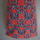 Monsoon Size 12 Adorable Festive Red and Navy Brocade Deco Poppy Dress