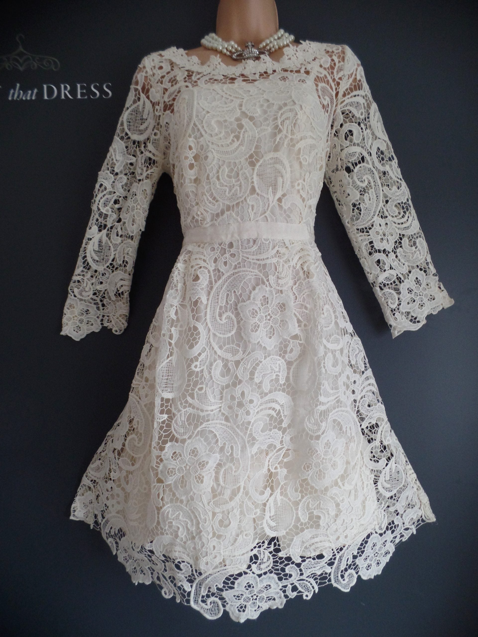 monsoon white lace dress Monsoon Kim square neck lace bridal dress ivory