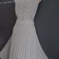 Laura Ashley Size 18 Floaty Dove Grey Polka Dot Spot Pleated Dress