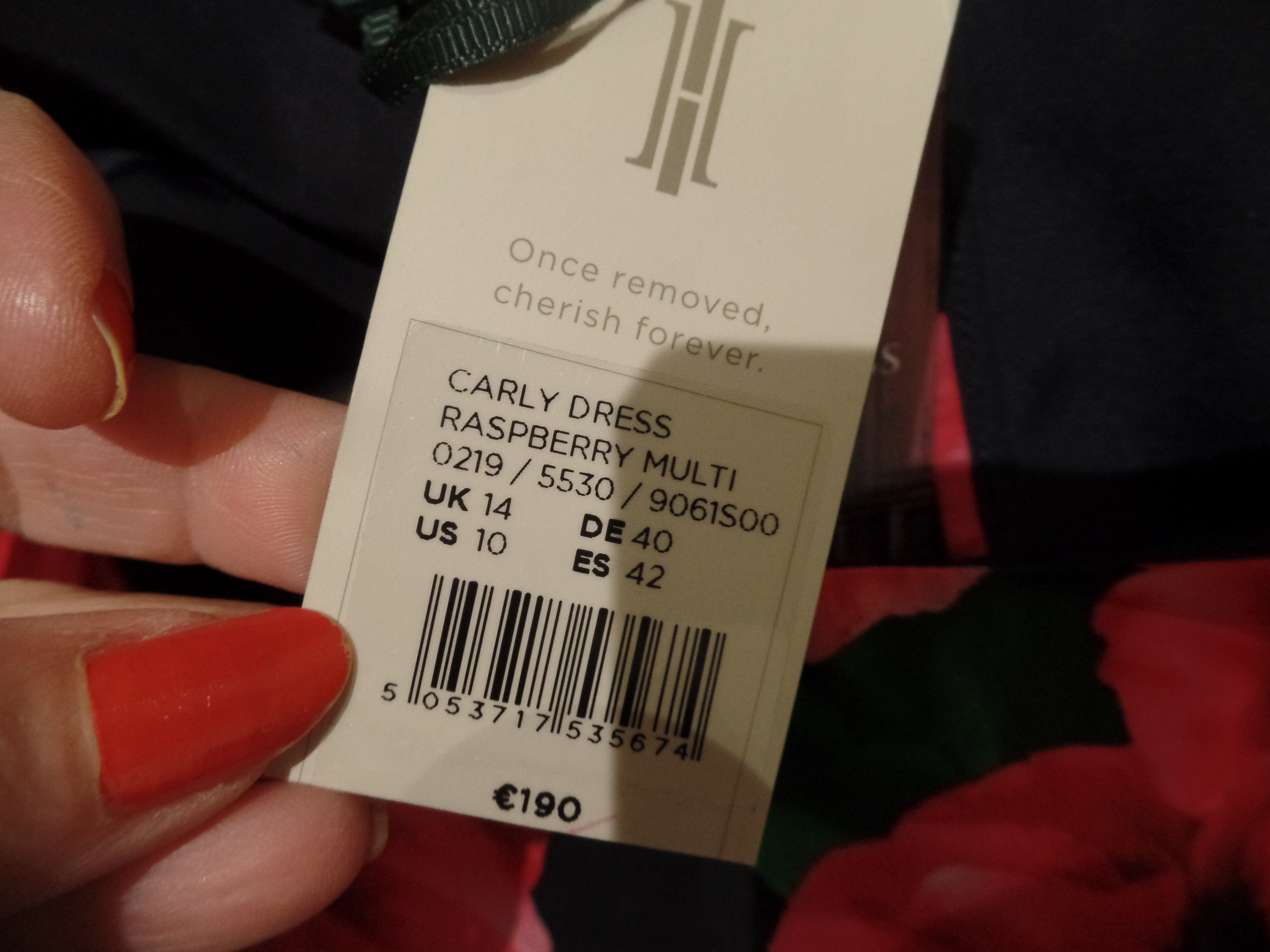 Hobbs carly dress top raspberry